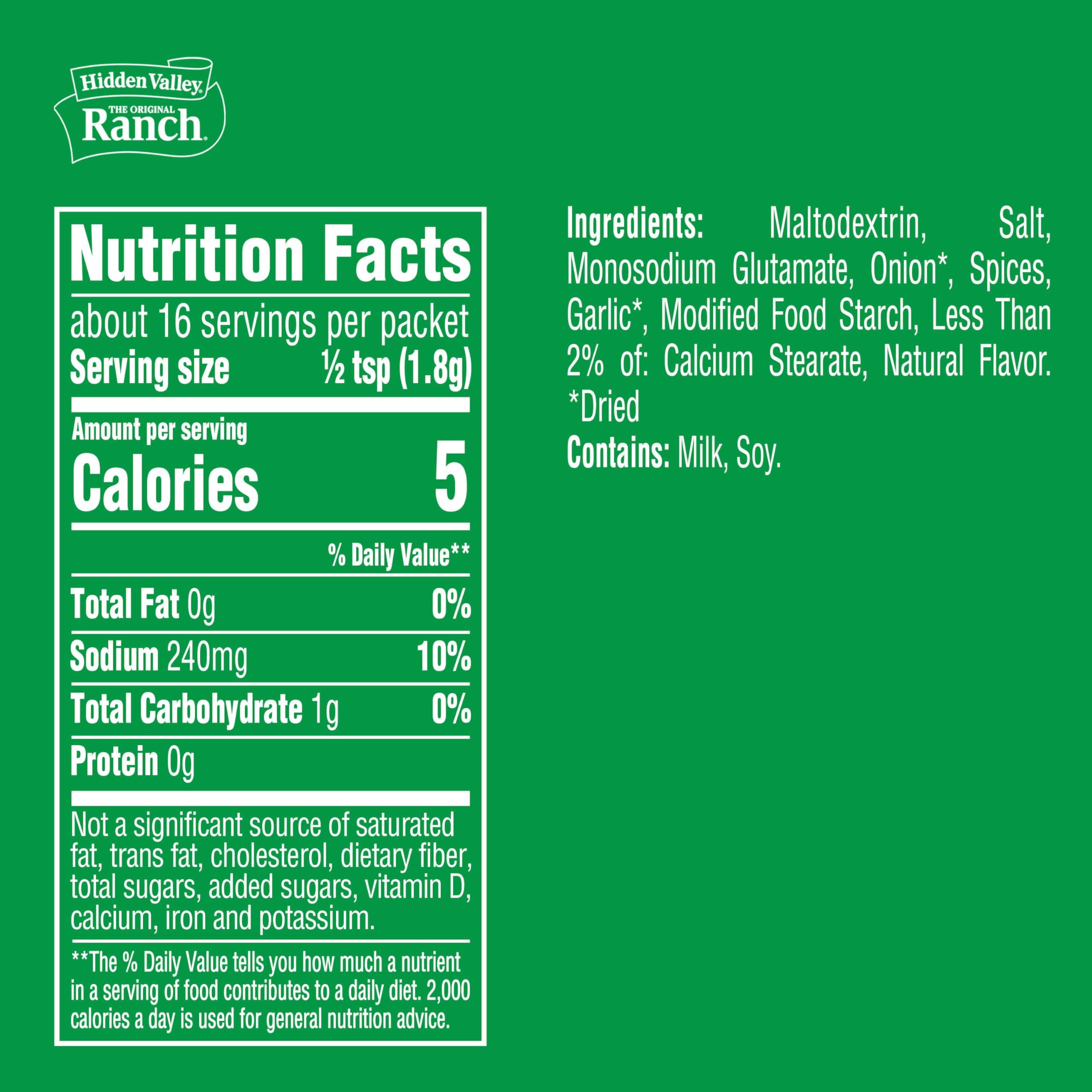 Hidden Valley Hidden Valley Original Ranch Dips Mix, 1 Ounce, Pack of 4 (Package May Vary)