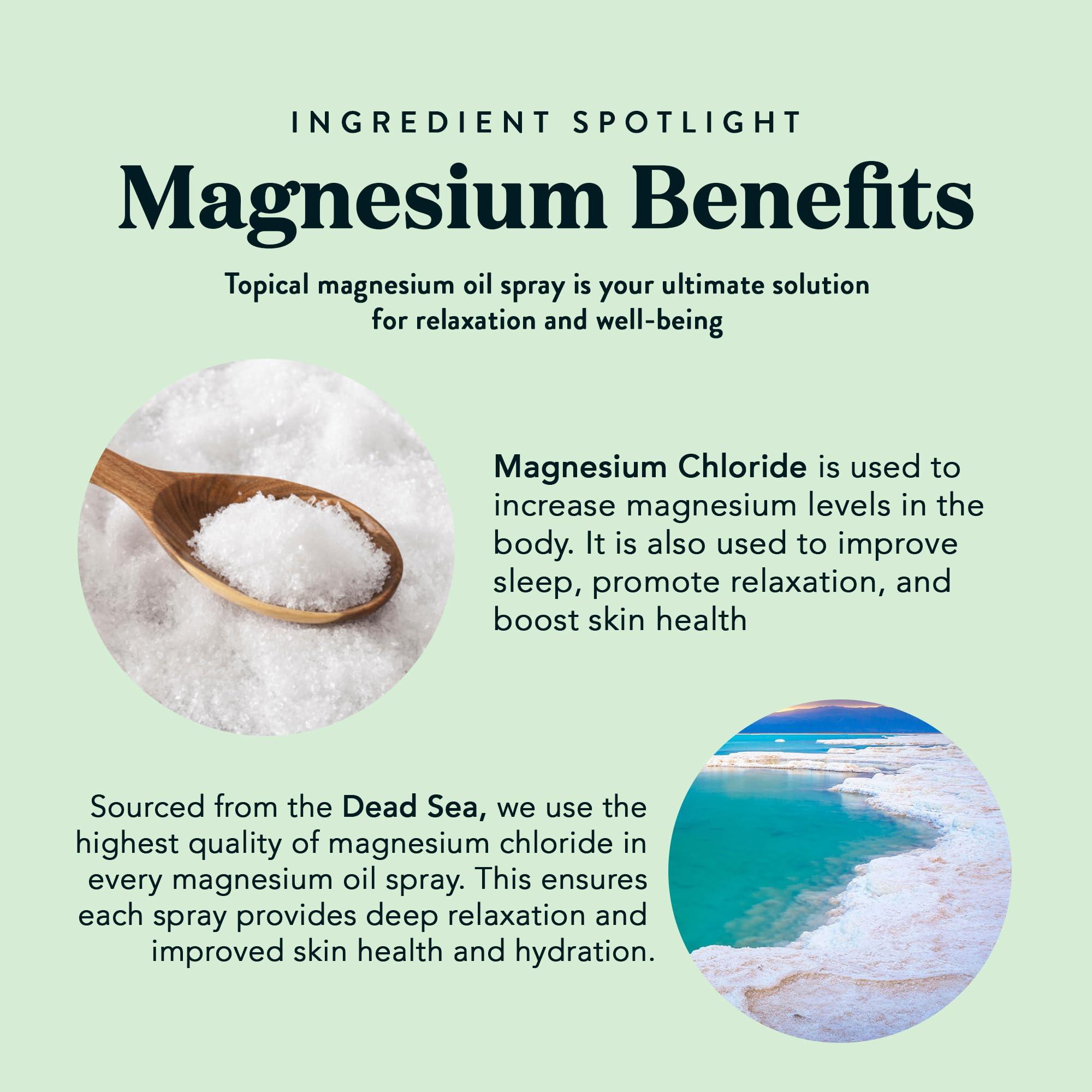 BARE BOTANICS Bare Botanics Unscented 16oz Pure Magnesium Oil Spray from The Dead Sea | Rapidly Absorbing | Handpoured in Madison, WI | Supports Sleep & Soothes Sore Muscles