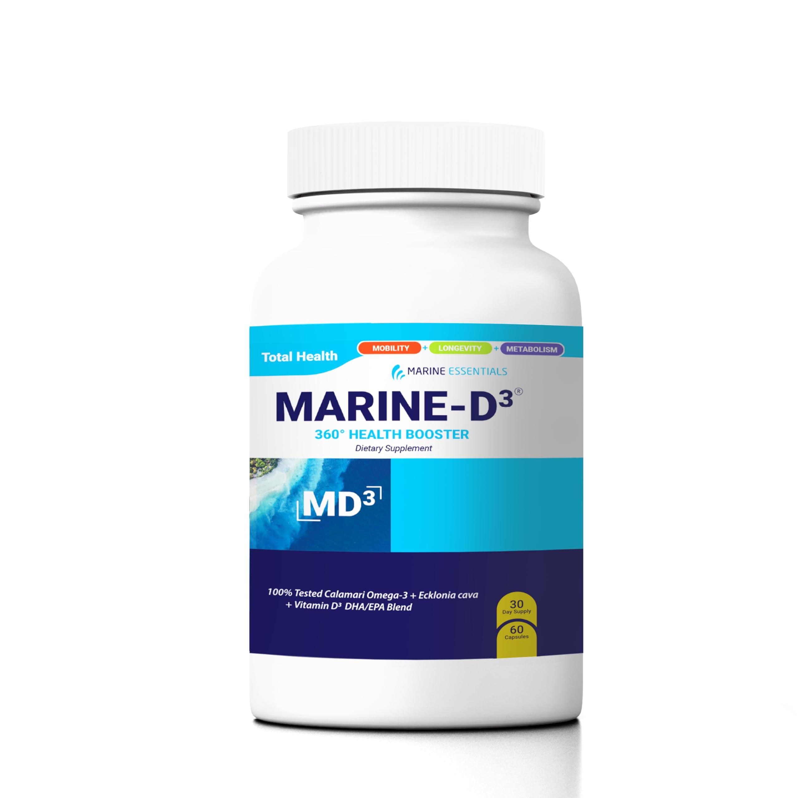 Marine Essentials Marine Essentials- Marine D3 Omega 3 Calamari Ecklonia Cava DHA (6 Bottles - 360 Capsules)