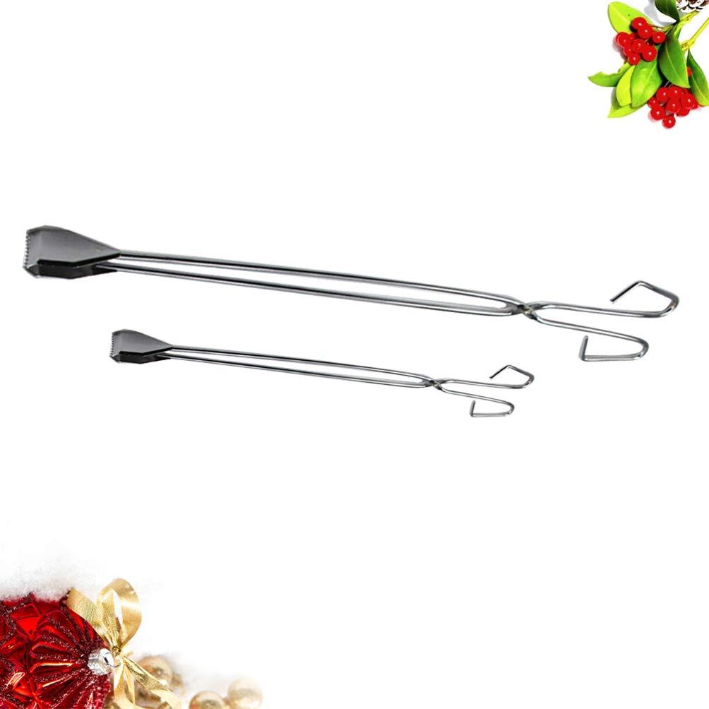 Hemoton Hemoton 2PCS rubbish picker reacher grabber folding firewood tongs folding litter picker trash picking tool handheld grabber garbage clip grill gripedge tools pick up tool barbecue fetcher
