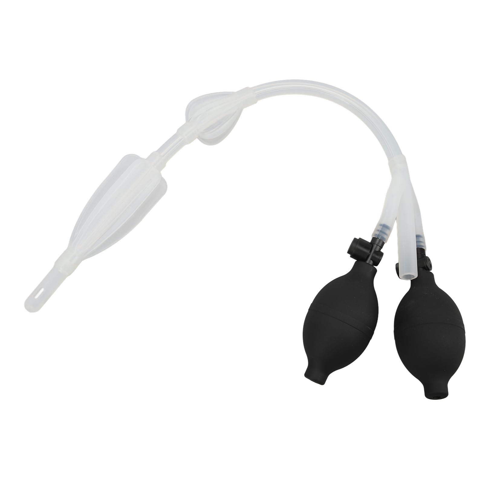 Jauarta Jauarta Silicone Enema Douche Bulb Dual Side Openings Elastic Inflatable Double Bulb Flushing System for Health Care