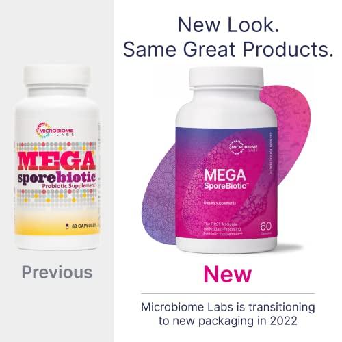 Microbiome Labs Microbiome Labs MegaSporeBiotic (60 Capsules) + MegaPre (5.5 oz Powder) Probiotic Prebiotic Bundle - Spore-Based Probiotic with Prebiotic Fiber Powder