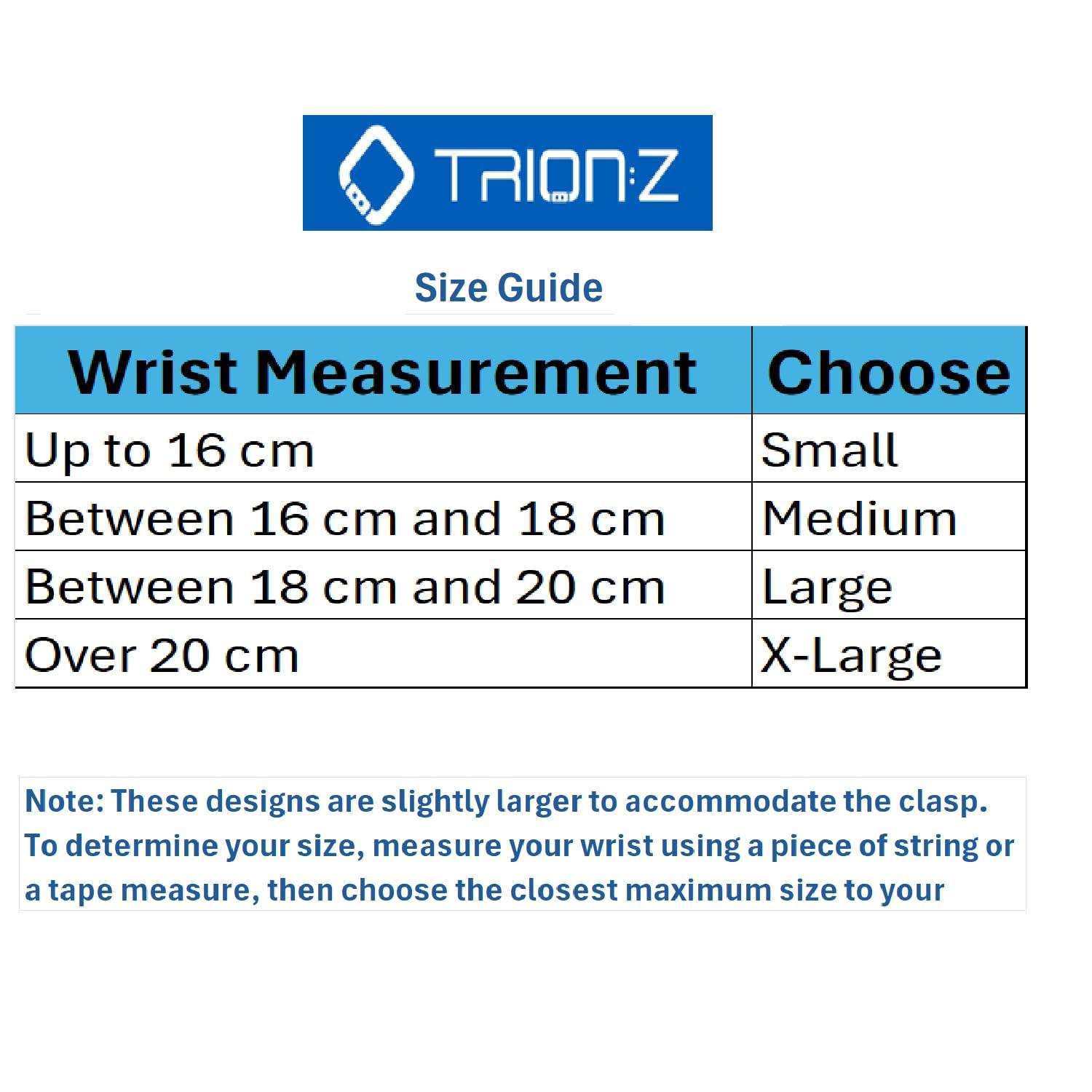 TRION:Z Trion:Z Zen Loop Duo Magnetic Field Therapy Wristband for Women & Men Featuring Patented ANSPO Technology (Charcoal, X-Large)