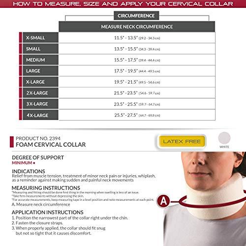 OTC OTC Cervical Collar, Soft Contour Foam, Neck Support Brace, White Average 3\" Depth, Large (Pack of 2)