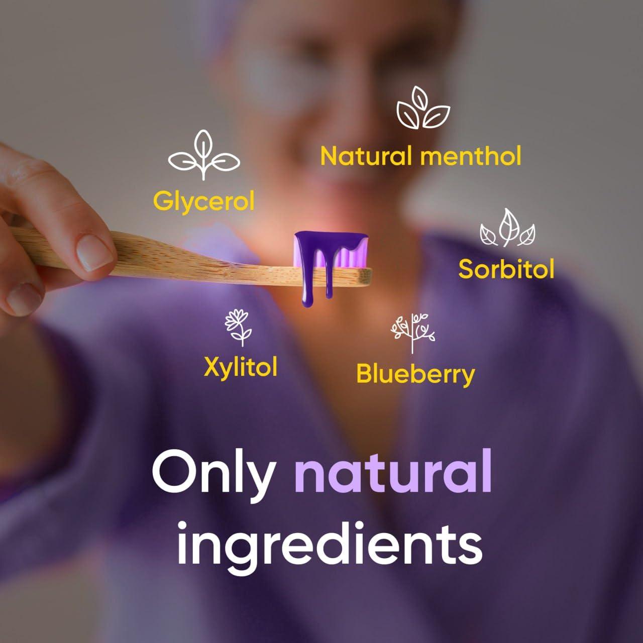 ZenHarbor Purple Toothpaste for Teeth Whitening, Purple Color Corrector Teeth Whitening Booster Toothpaste, Purple Whitening Toothpaste, Teeth Whitener, Tooth Stain Removal