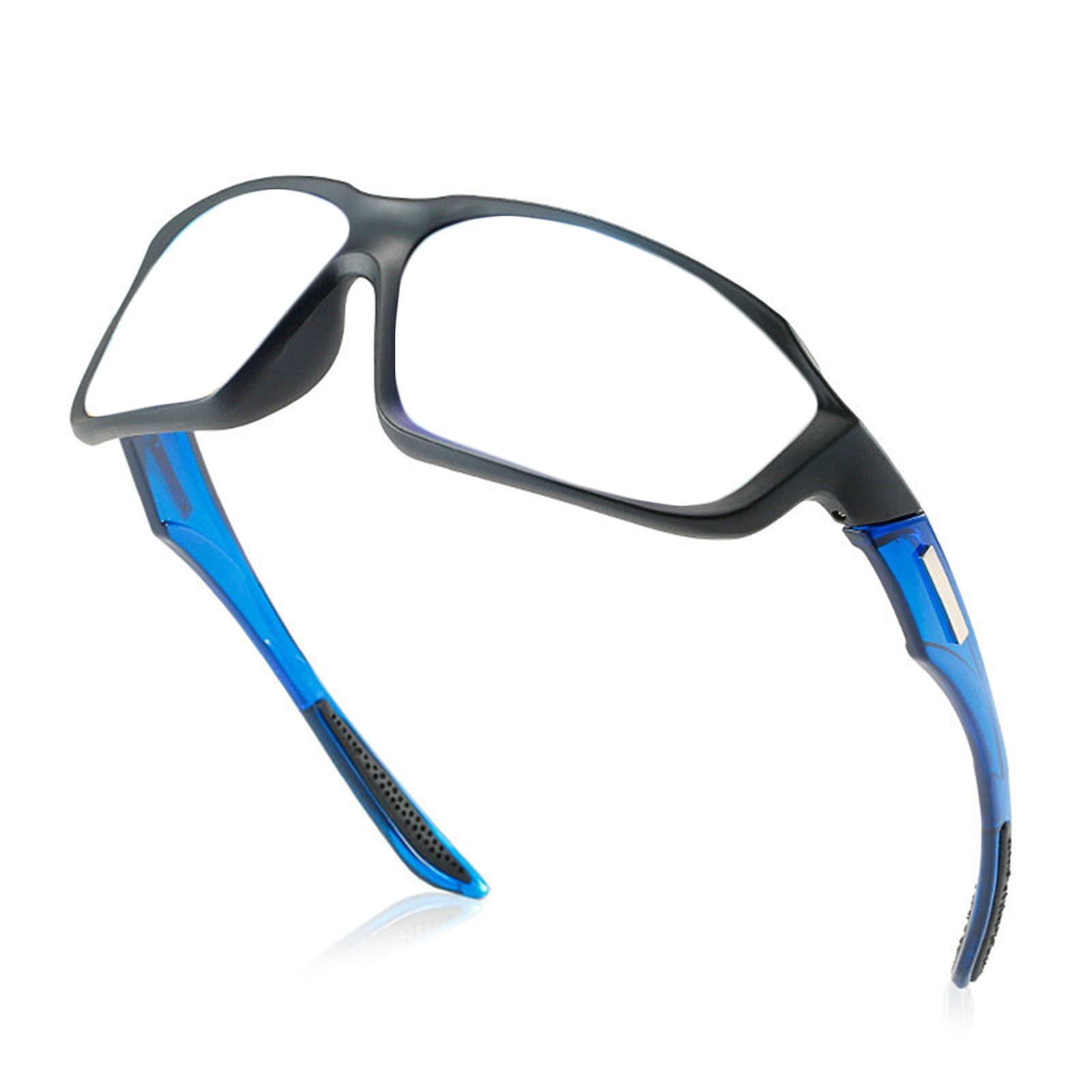 helena Full lens Reading Glasses Men Driving Running Sports Reader Square Blue Light Blocking Readers for Men S65 (BLUE, 1.75, x)