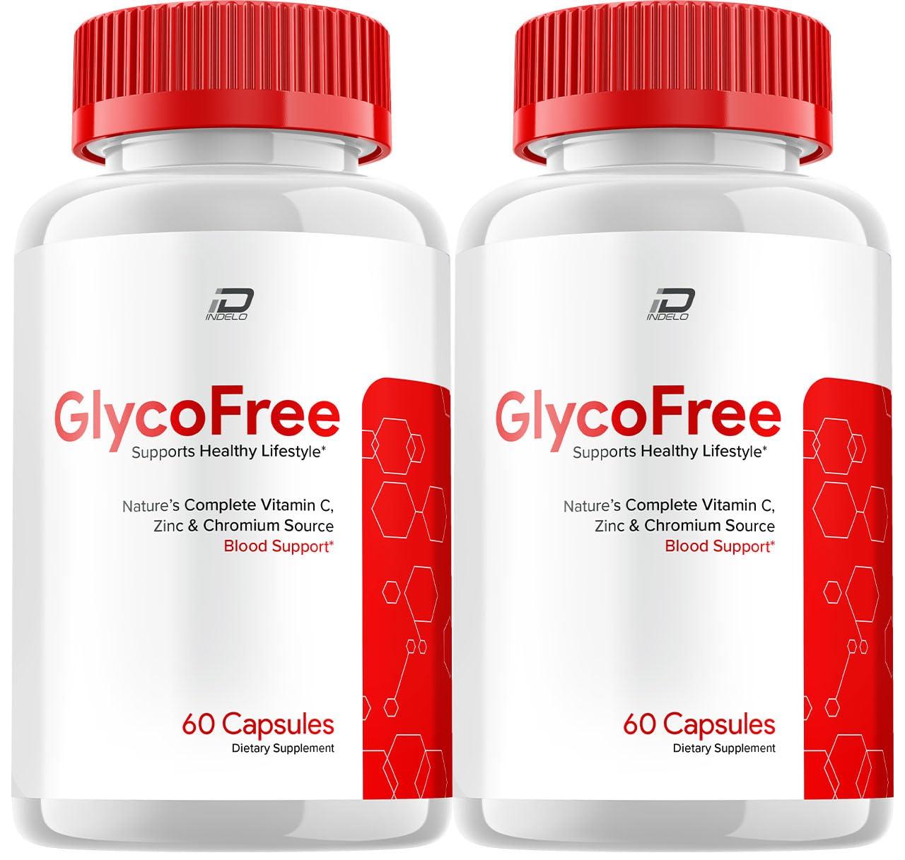 Indelo GlycoFree Capsules, GlycoFree Advanced Supplement, All Natural Formula to Maintain Healthy Levels, Maximum Strength Daily Formula, Glyco Free Capsules Reviews (2 Pack - 120 Capsules)