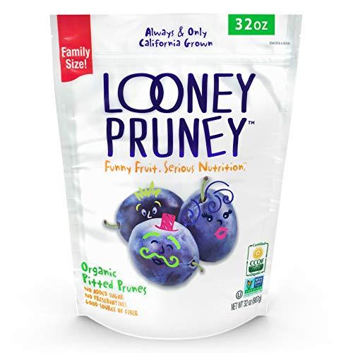 Looney Pruney Organic Pitted Dried Prunes for the Entire Family | Always California-Grown | Kosher | No Added Sugar & No Preservatives (32 oz) image-1