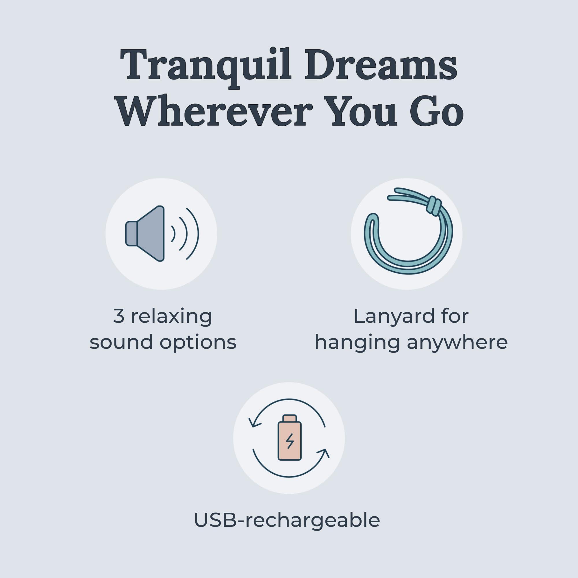 Marpac Yogasleep Rohm Portable White Noise Sound Machine + Travel Case in Grey, Sleep Therapy, Crush-Resistant Travel Case, for Adults, Kids & Baby, Noise Blocking & Office Privacy, Registry Gift