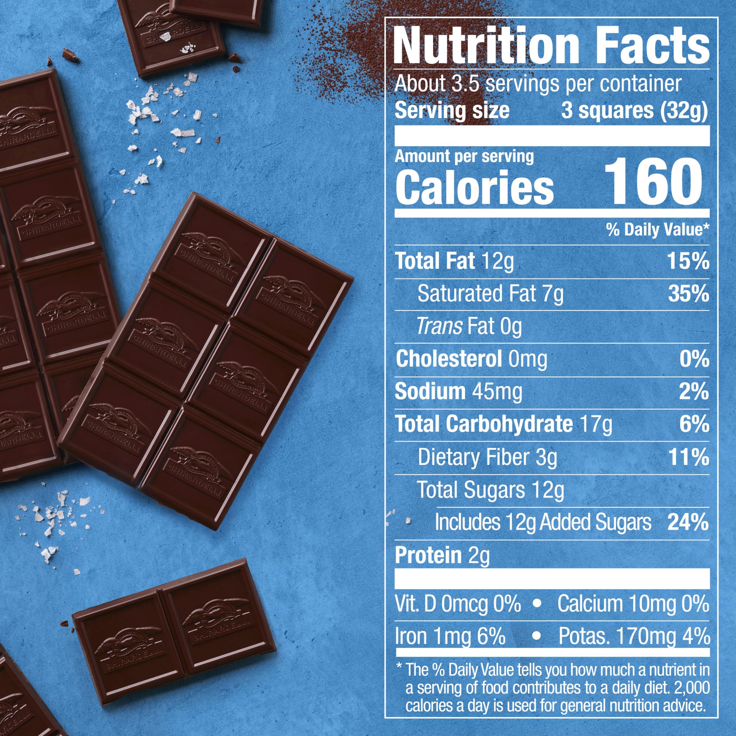 Ghirardelli Chocolate Company GHIRARDELLI Intense Dark Chocolate Squares, Sea Salt 60% Cacao, 4.1 Oz Bag