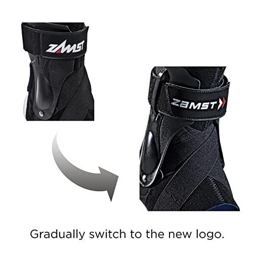 Zamst Zamst A2-DX Sports Ankle Brace with Protective Guards For High Ankle Sprains and Chronic Ankle Instability-for Basketball, Volleyball, Lacrosse, Football-Black, Right, XL