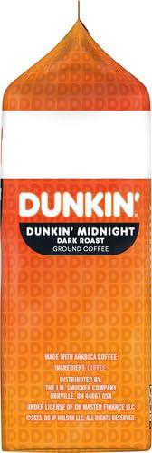 Dunkin\' Dunkin Midnight Dark Roast Ground Coffee, 16.5 Ounce
