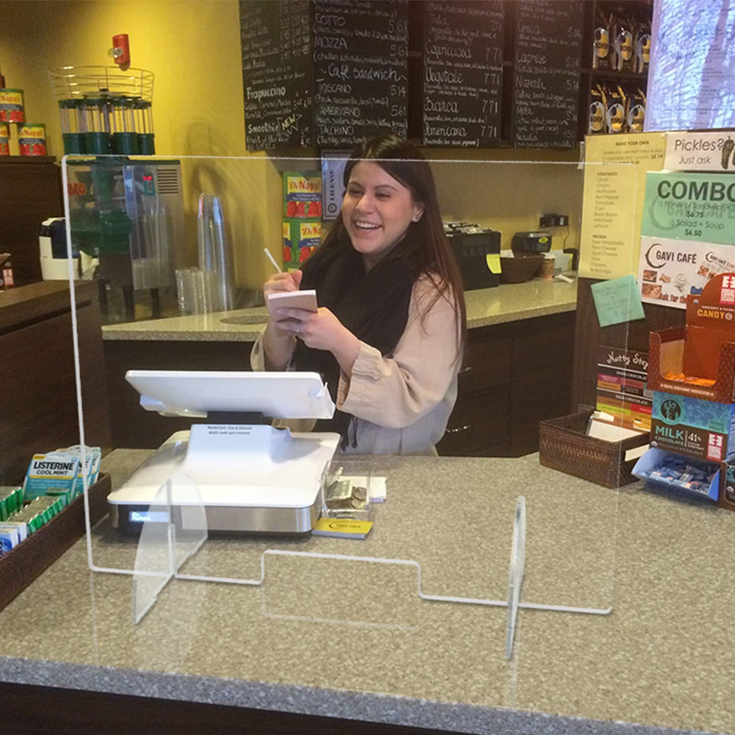 GAVI Point of Purchase Sneeze Guard Shield by GAVI - Acrylic Protection (Bulk 5 Quantity - 30"x24")