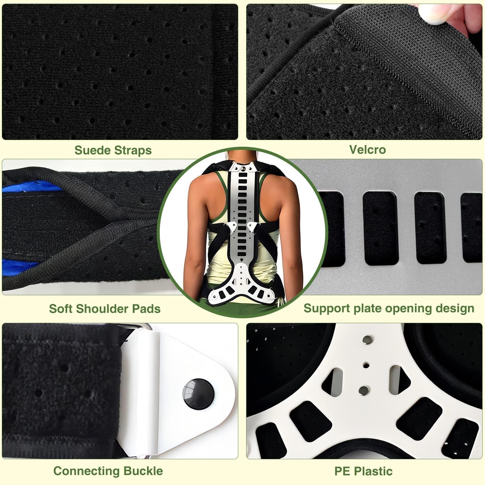 Mazhonqi Mazhonqi Posture Corrector Back Support for Hunched Back, Kyphosis and Vertebral Compression Fracture Men and Women (Large)