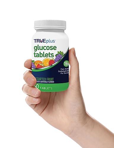 TRUEplus TRUEplus Glucose Tablets, Assorted Flavor (Grape, Raspberry, Orange) - 50ct Bottle (1)