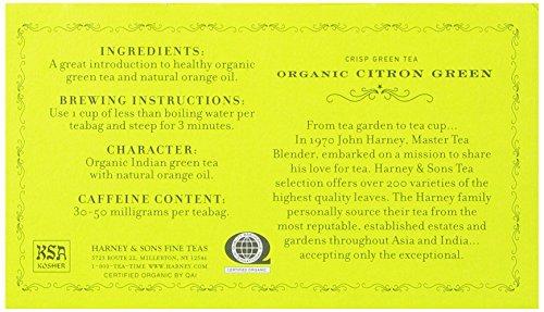Harney & Sons Harney & Sons Green Tea, Organic Citron, 50 Tea Bags