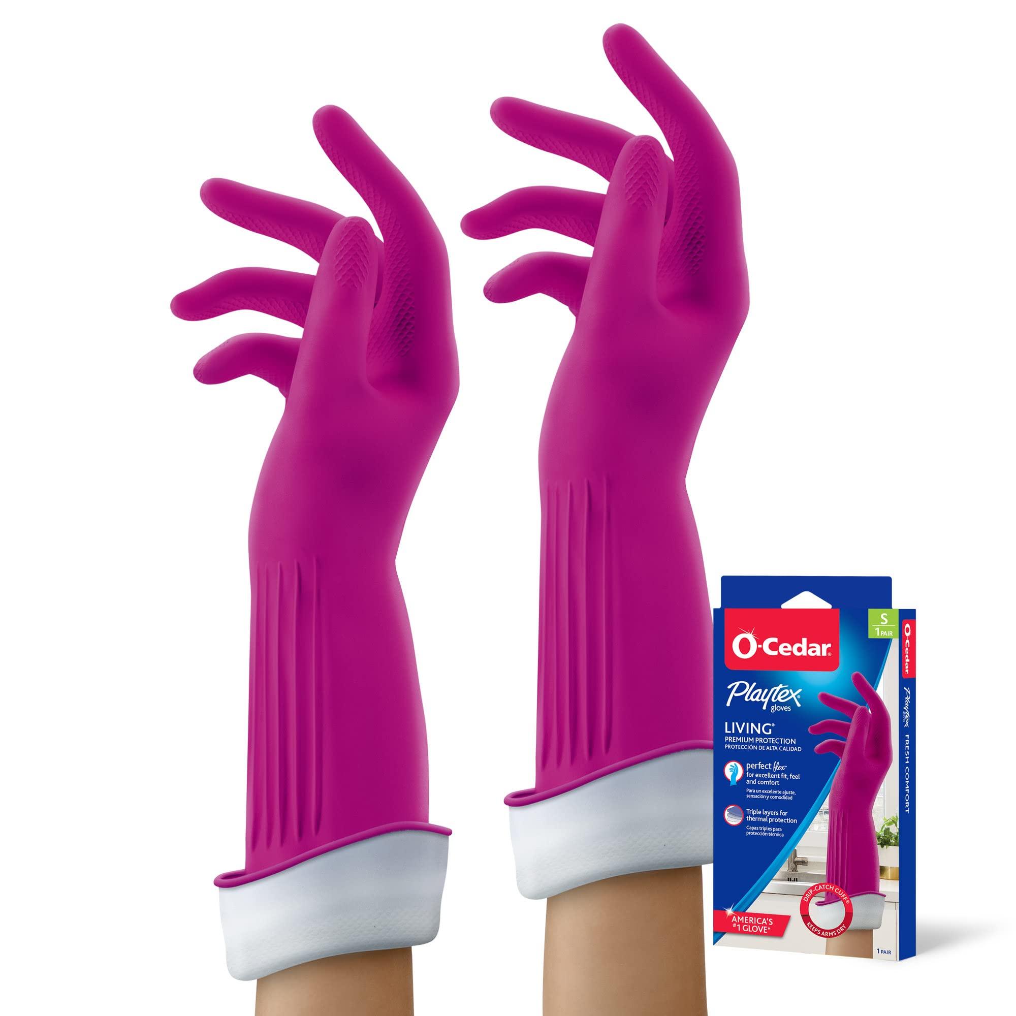 Playtex Playtex Living Reuseable Rubber Cleaning Gloves, Premium Protection Reusable Household Gloves, Small (2 pairs)