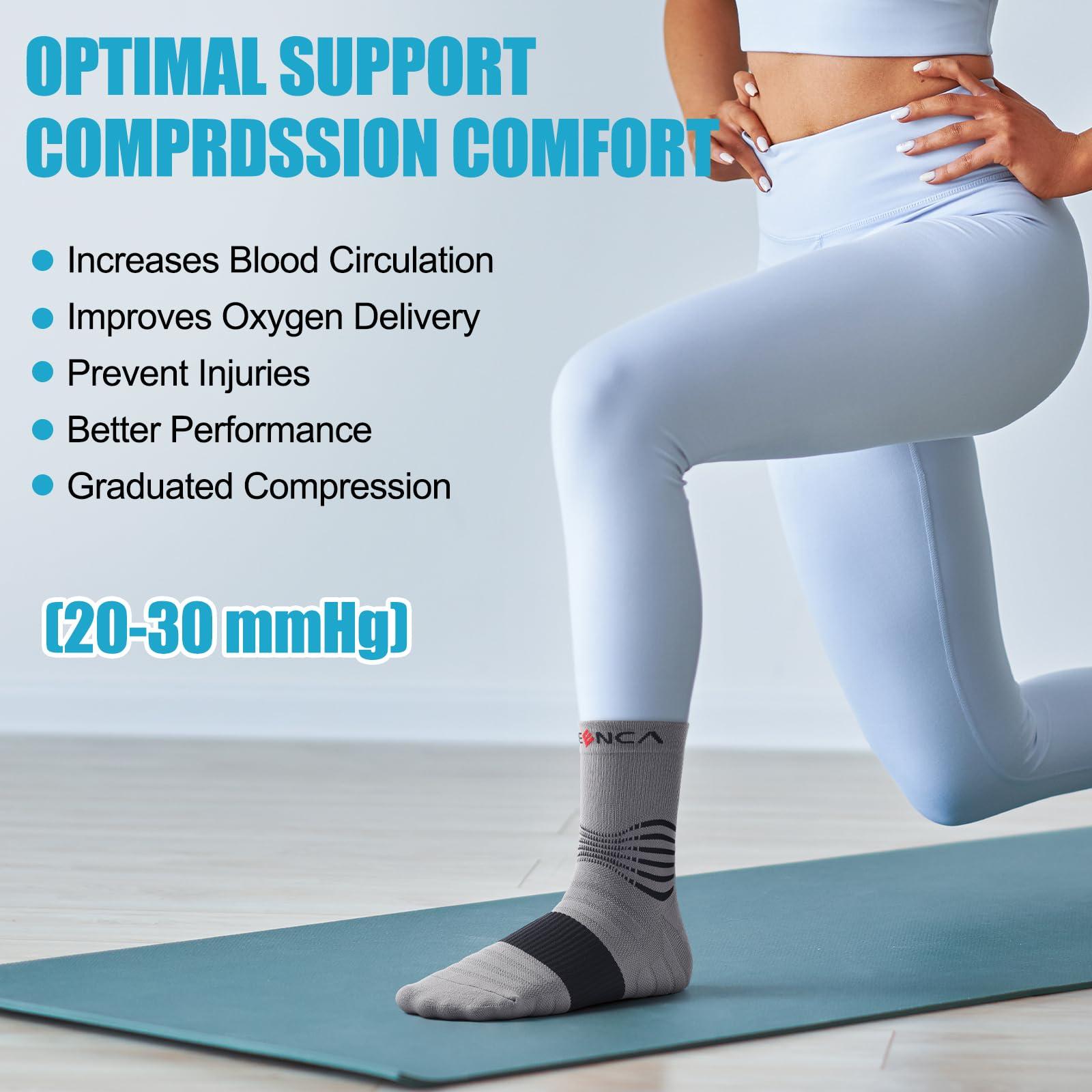 NEENCA NEENCA Medical Compression Socks, Ankle Compression Stockings for Injury Recovery & Pain Relief, Sports Protection. 20-30mmHg