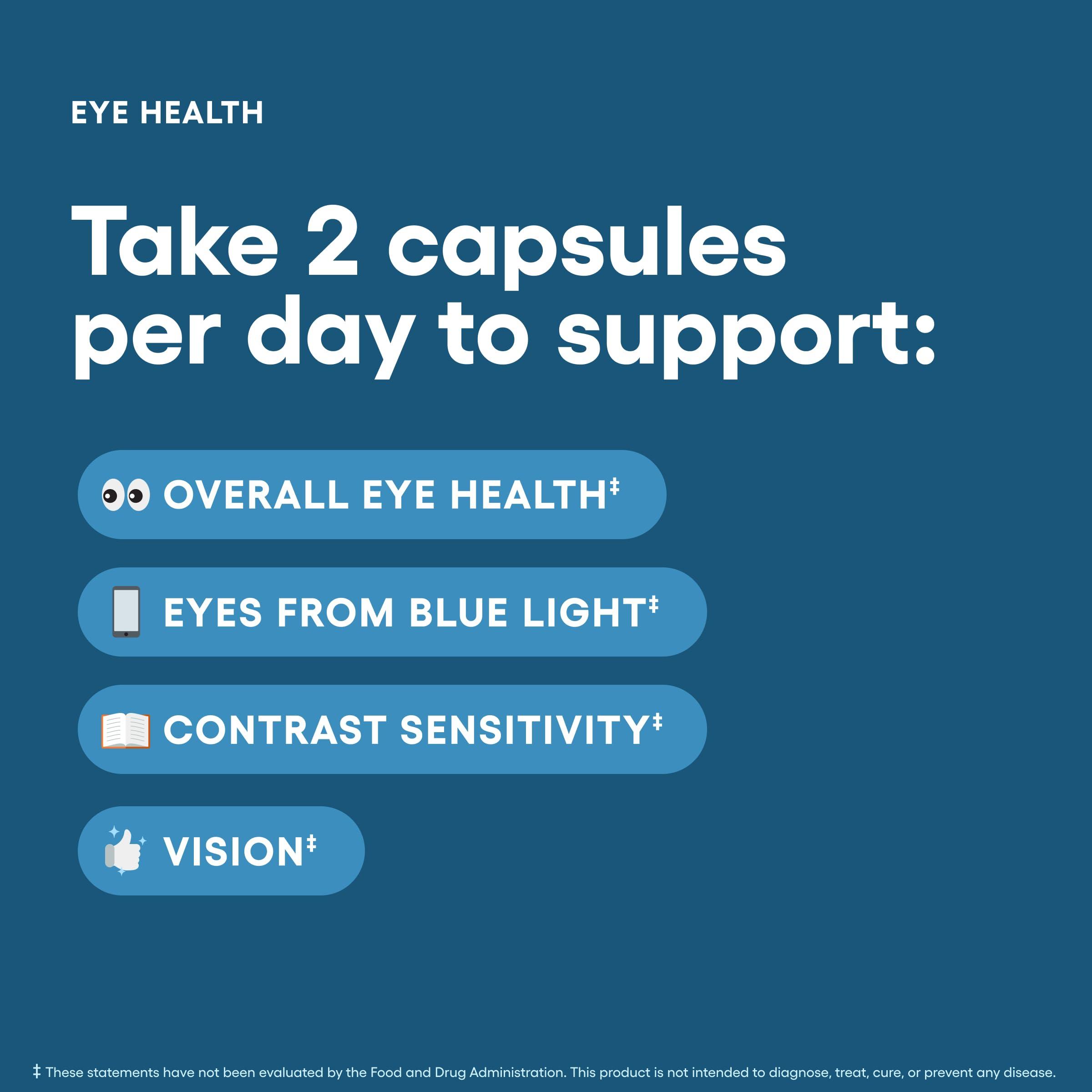 Physician's CHOICE Areds 2 Eye Vitamins - Lutein, Zeaxanthin & Bilberry Extract - Supports Eye Strain, Dry Eyes, and Vision Health - 2 Award-Winning Clinically Proven Eye Vitamin Ingredients - Carotenoid Blend
