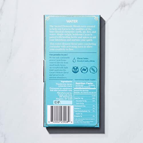 Cacao Lab Single-Origin Ceremonial Cacao | Water Blend: 100% ceremonial-grade cacao with coriander and maca (3.53 oz)