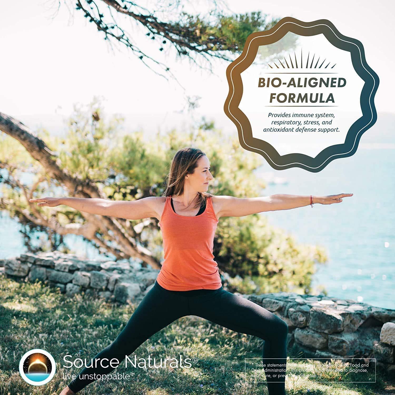 Source Naturals Source Naturals Wellness Formula Bio-Aligned Vitamins & Herbal Defense for Immune System Support - Dietary Supplement & Immunity Booster - 60 Capsules