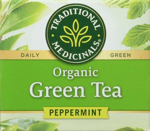 Traditional Medicinals Traditional Medicinals Organic Green Tea Peppermint Tea, 16 Tea Bags