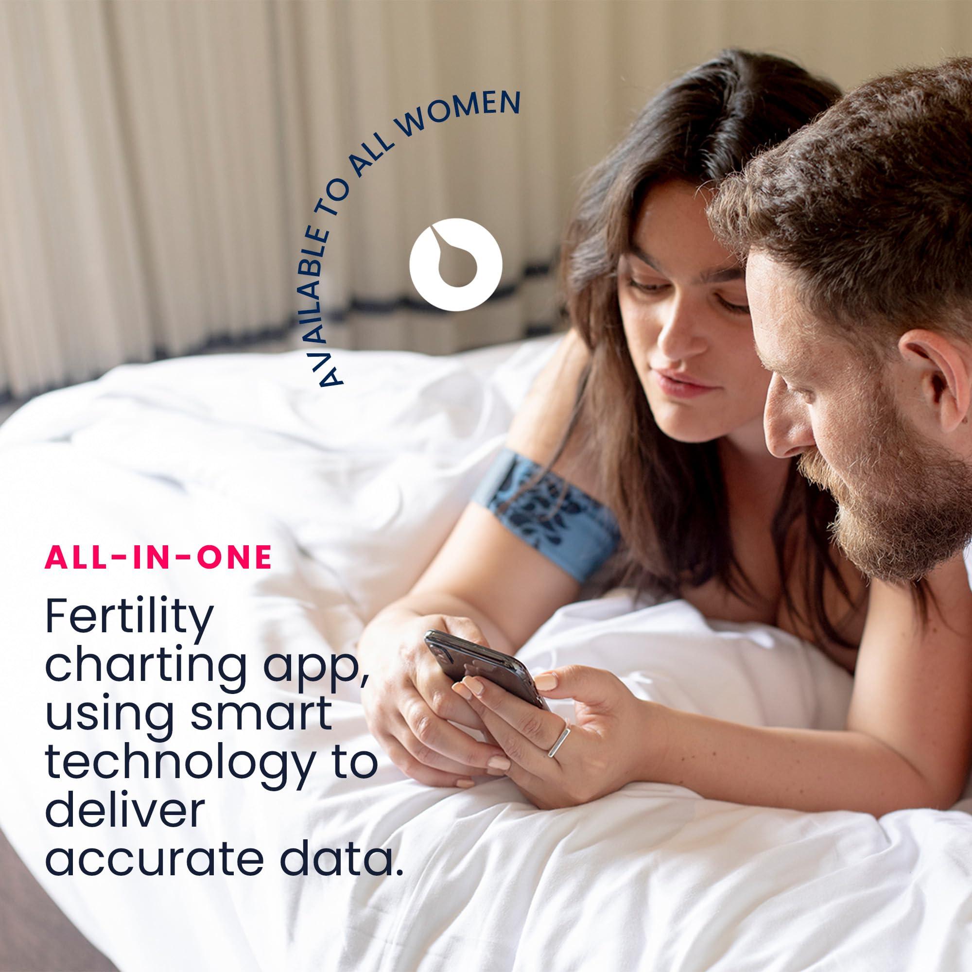 TEMPDROP Tempdrop Fertility and Ovulation Tracker –Wearable Basal Body Temperature (BBT) Monitoring Sensor and Fertility Charting App Includes Comfortable Armband (L/XL - 12.5-18.5 Inches)