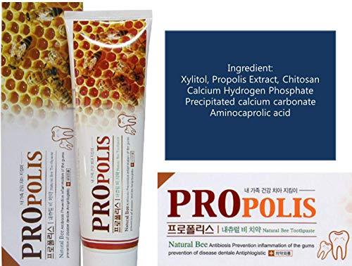 K-Mystery Natural Bee Propolis Toothpaste for Sensitive Teeth & Anti-Plague 6.3oz(180g) 2pcs - Korean Oral Care