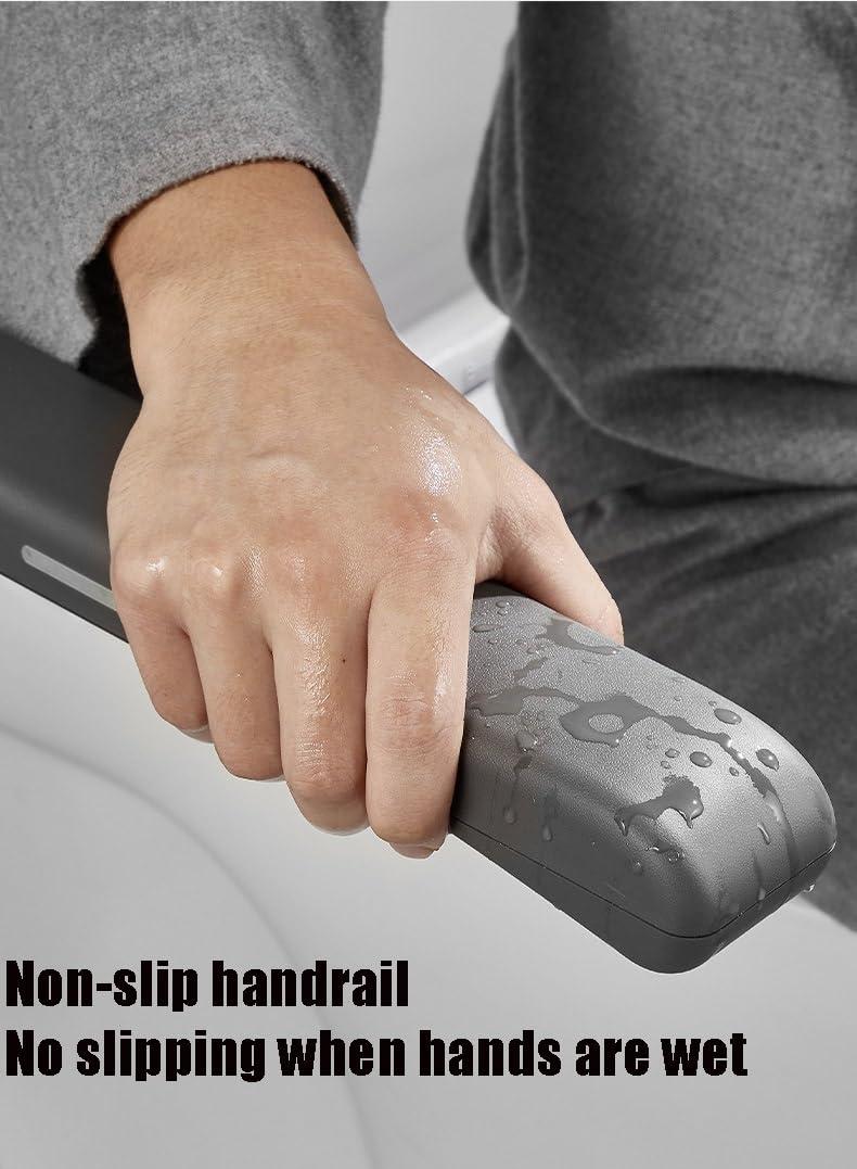 DIVIKO Foldable Toilet Grab Bar, Toilet Support Rail, Wall Mounted Bathroom Safety Grab Handle, for bariatric Elderly People, bariatric Disabled Support Bathroom Assist Assist Assist Rail (Color : B)