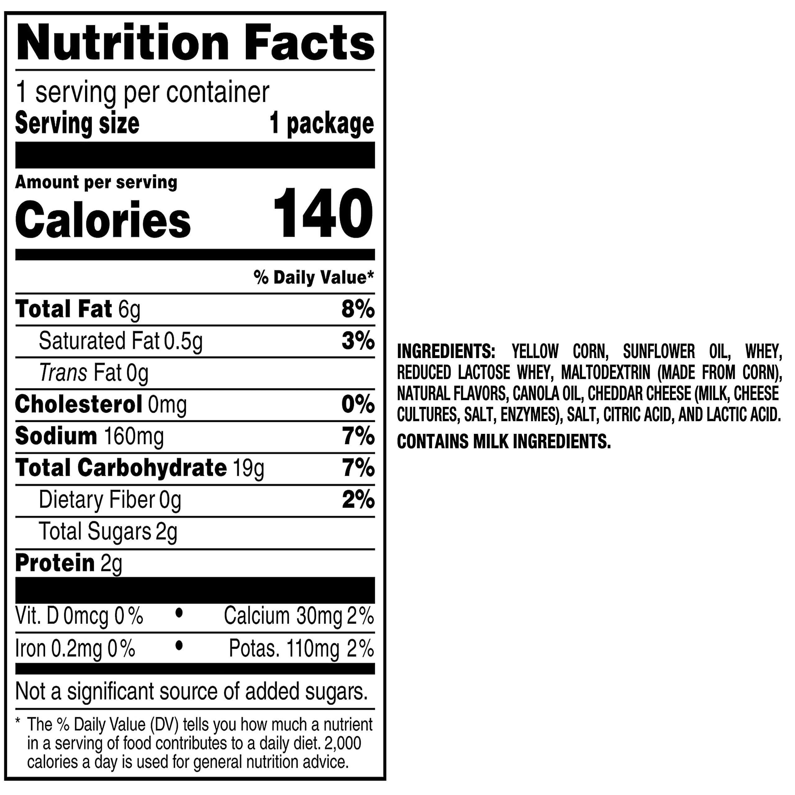 PopCorners PopCorners Popped Corn Snacks, White Cheddar, 1 Ounce (Pack of 20) (Packaging May Vary)