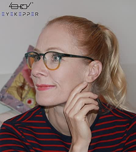 Eyekepper Eyekepper Fashion Readers Womens Reading Glasses (Blue-Yellow Frame, 4.00)