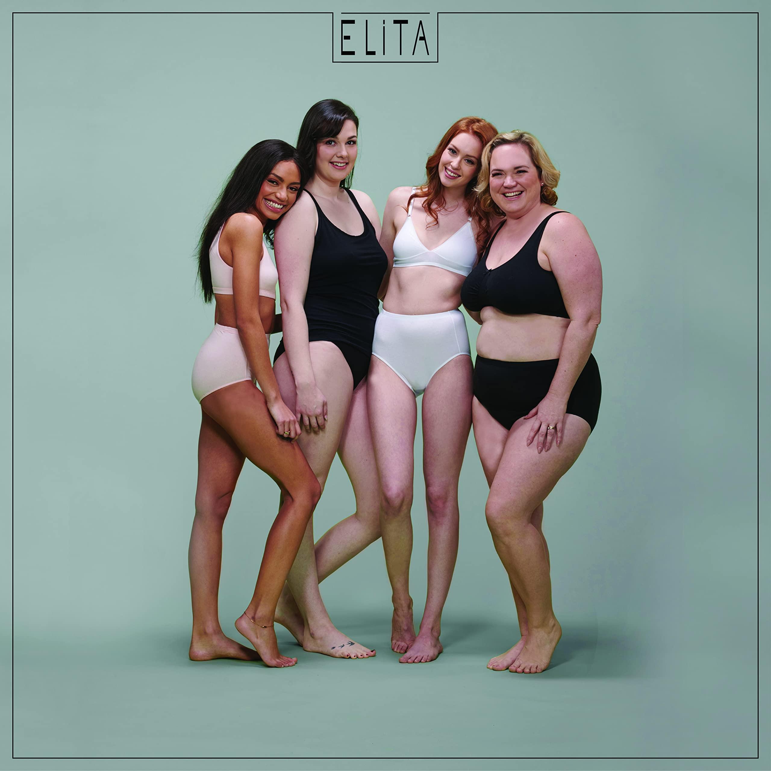 Elita Elita Size Women's Plus Microfiber Full Panty, Ebony, X-Large