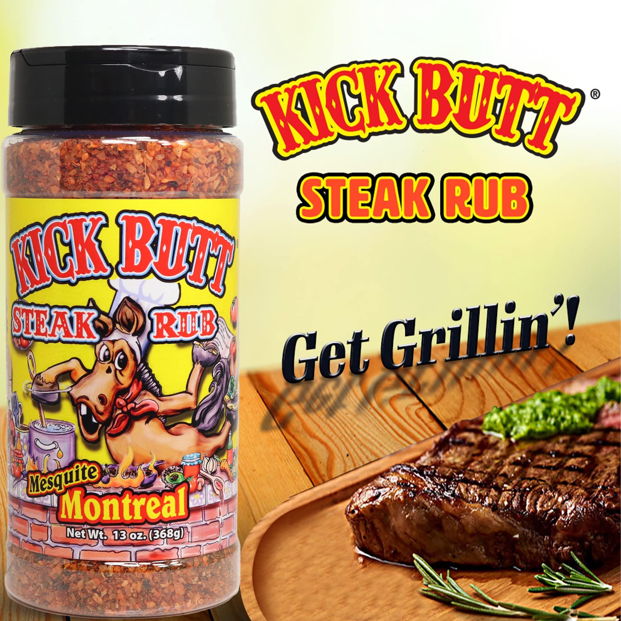 ASS KICKIN' Kick Butt Gourmet Cajun Seasoning Spice Shaker - Spicy Cajun Seasoning Rub (7 oz) - Use for Creole Seasoning (Montreal Steak)