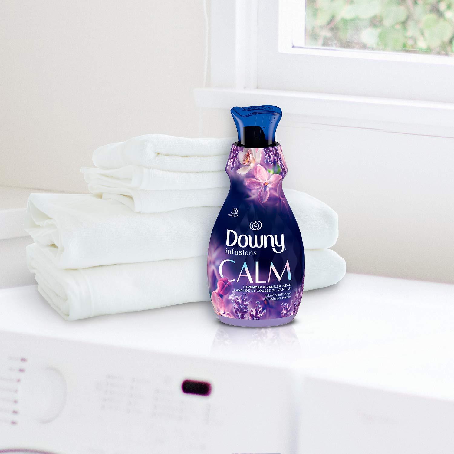 Downy Downy Infusions Liquid Fabric Softener, Calm, Lavender & Vanilla Bean, 81 fl oz