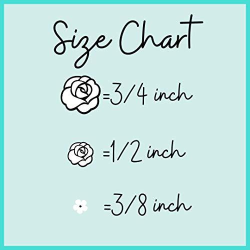 SIMPLY SUCRÉ 30 Azul Bloom Icing Flowers | Small Edible Flowers| Edible Roses| Blue Roses| White Icing Flowers | Sprinkles | Royal Icing Flowers | Blue Flowers | Blue Sprinkles | Simply Sucré