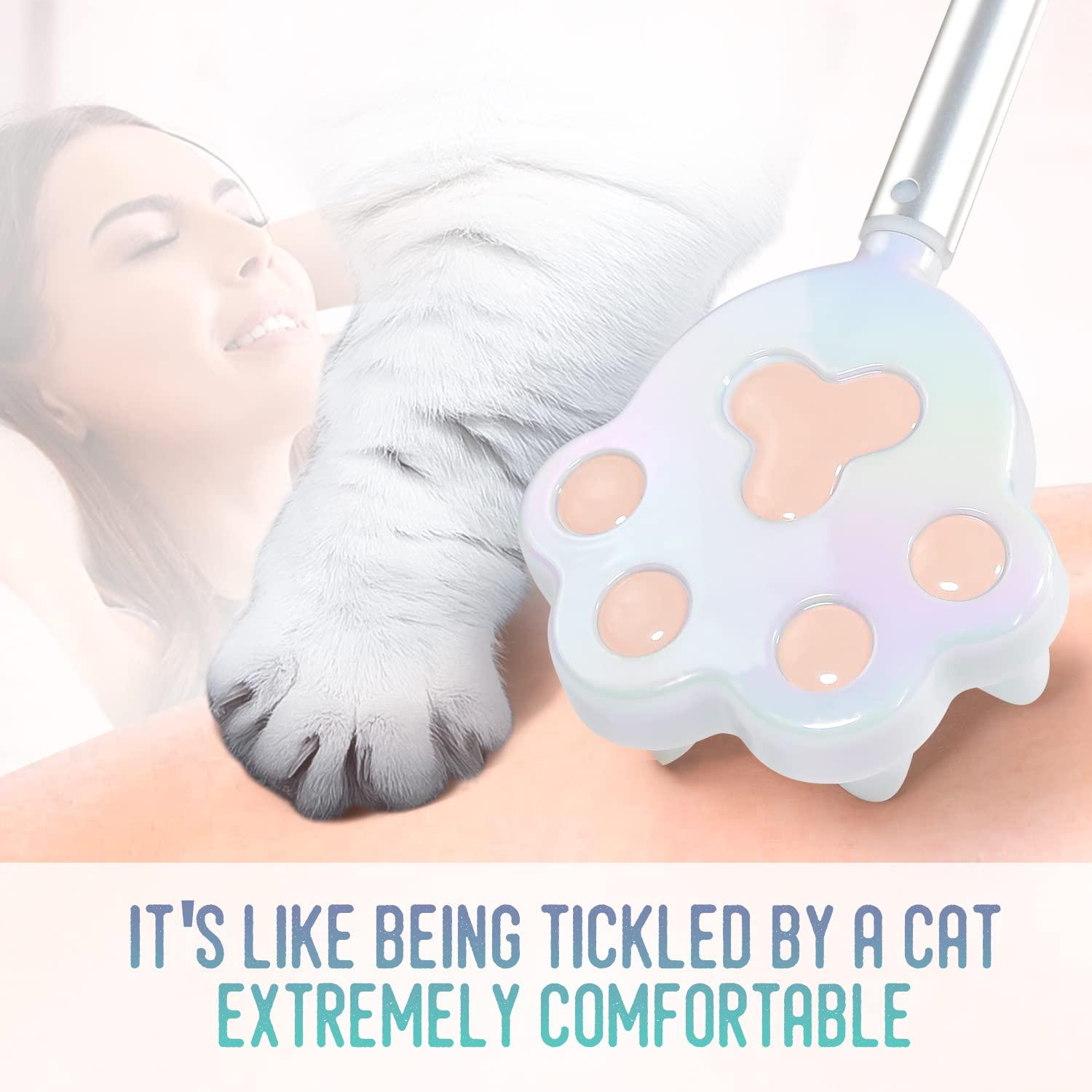 NURENDER Nurender Cat Paw Back Scratcher, Extendable Metal Telescopic Back scratchers with 27 in Long Handle, Relief of Itches, Gift for Man and Woman (Colorful)