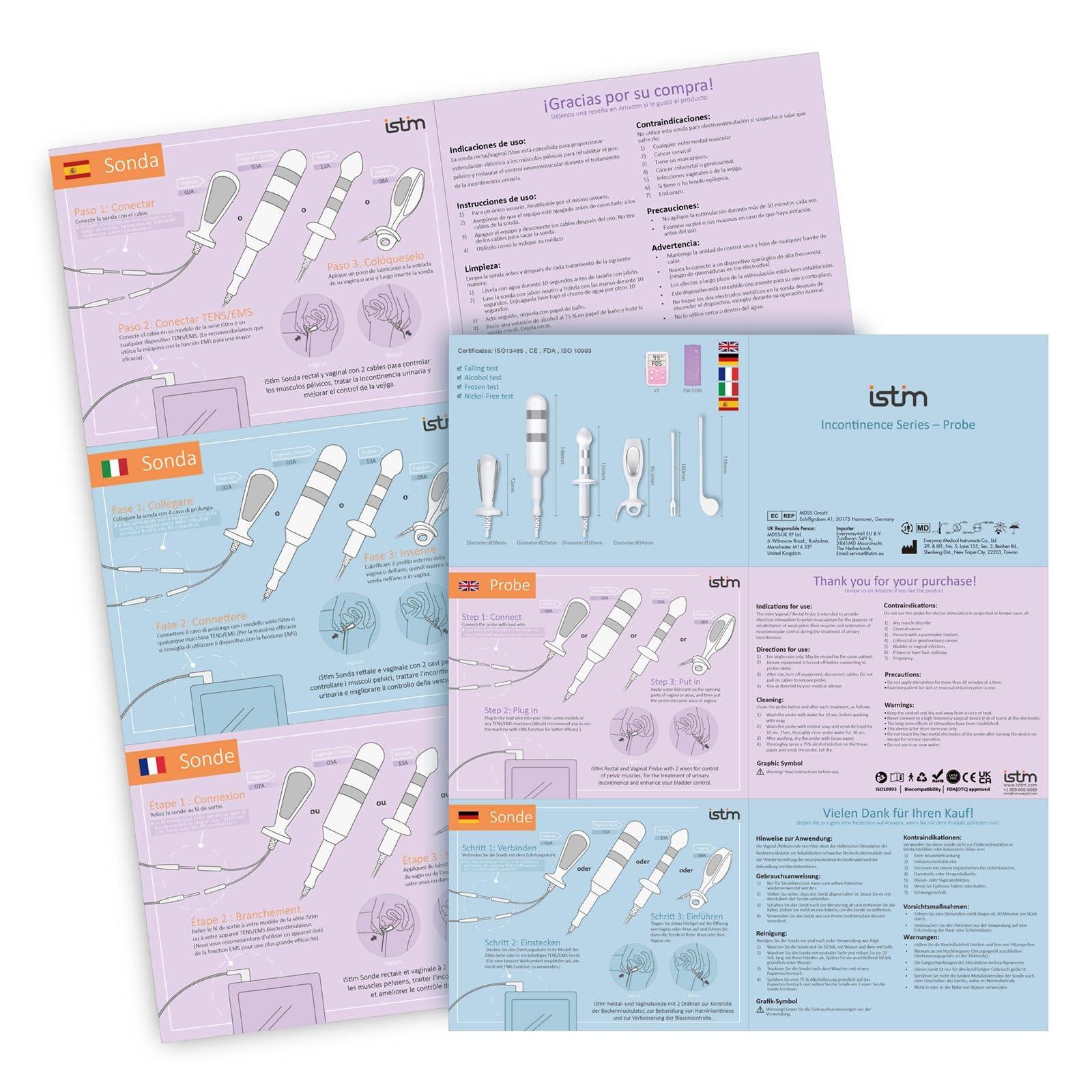 iSTIM iStim Medical Probe for Pelvic Floor Electrical Muscle Stimulation, Incontinence Relief - Compatible with Incontinence EMS Machine
