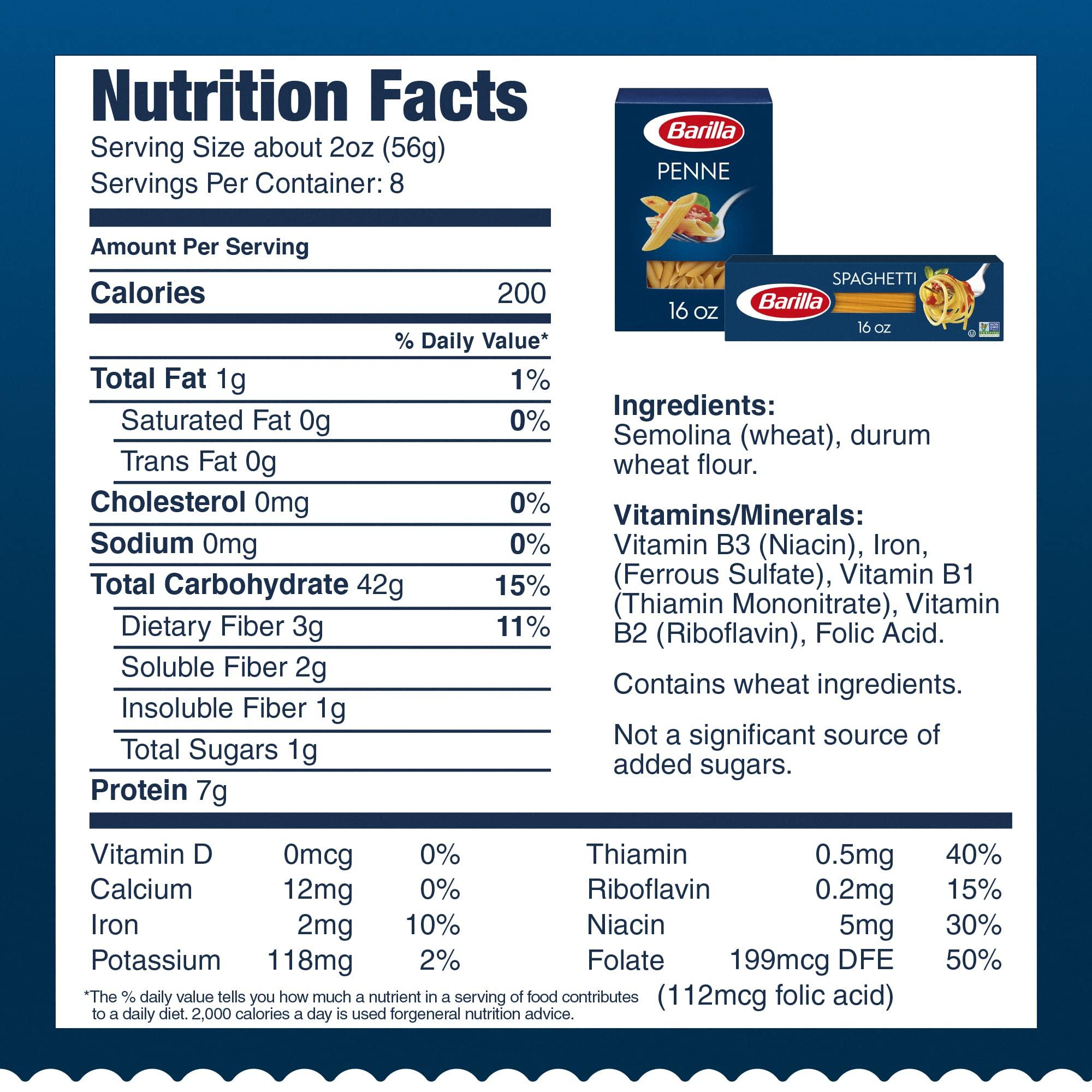 Barilla Barilla Penne Pasta & Spaghetti Pasta Variety Pack, 16 oz. Boxes (Pack of 24) - Non-GMO Pasta Made with Durum Wheat Semolina - Kosher Certified Pasta