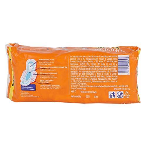WHISPER Whisper Choice Sanitary Pads with Wings - 20 Pads (Extra large)