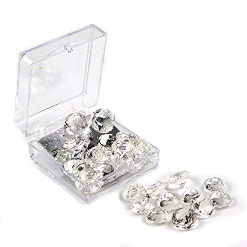 O'CREME O'Creme Clear Edible Diamonds 8 Millimeters for Decorating Cakes, 28 Pieces
