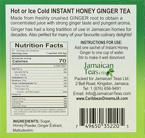 Caribbean Dreams Caribbean Dreams Instant Honey Ginger Tea, 6.37 Ounce
