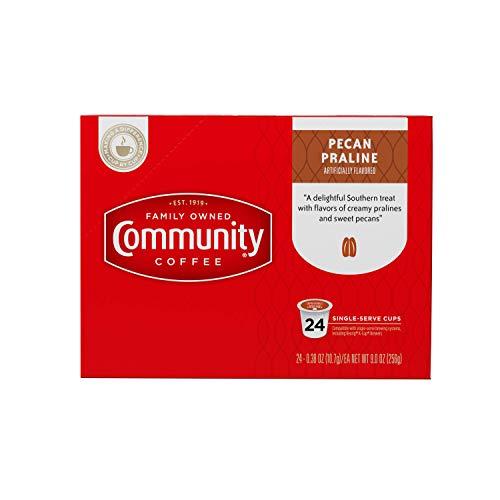 Community Coffee Community Coffee Pecan Praline Flavored 96 Count Coffee Pods, Medium Roast, Compatible with Keurig 2.0 K-Cup Brewers, 24 Count (Pack of 4)