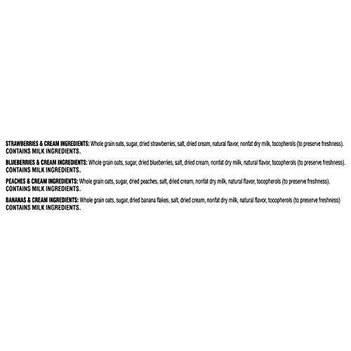 Quaker Quaker Instant Oatmeal, Fruit and Cream 4 Flavor Variety Pack, Individual Packets, 48 Count