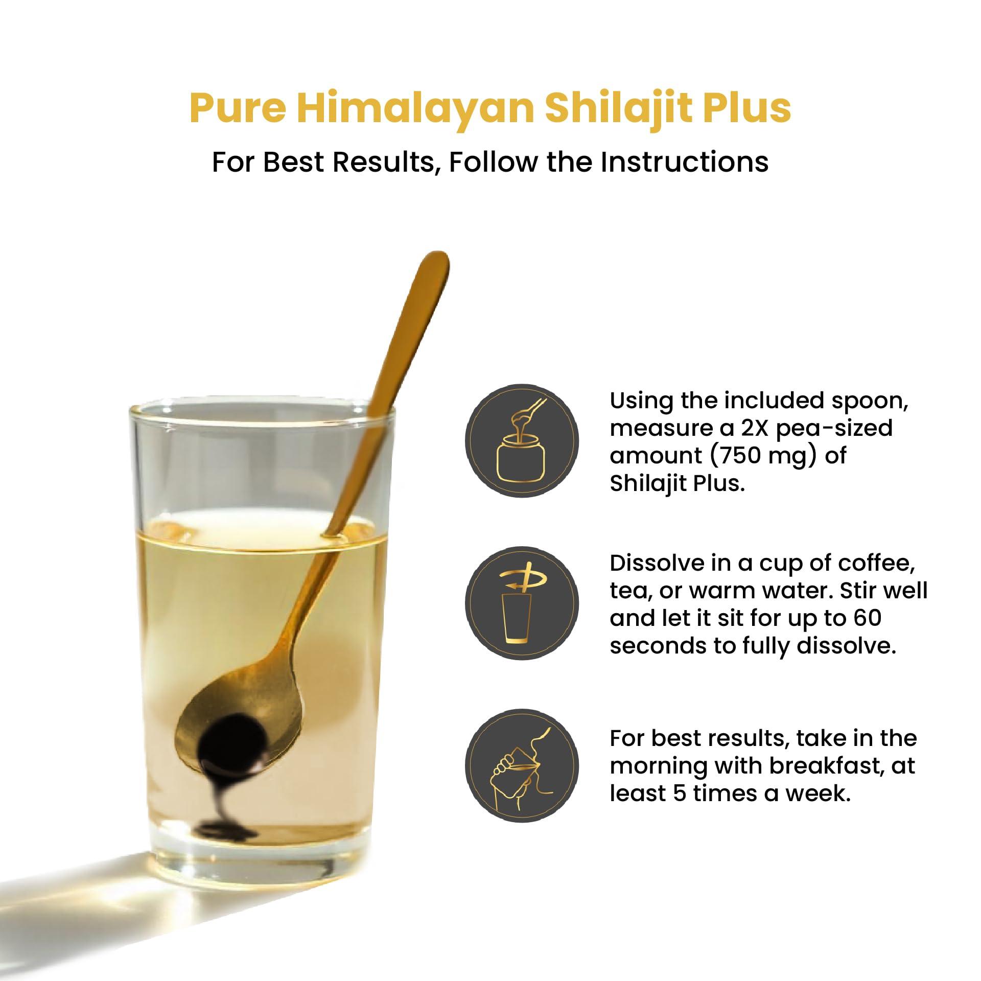 BeepWell BeepWell Shilajit Resin Himalayan Pure Natural Ashwagandha Maca Root Black Pepper Authentic Chilajil Men Women Gold Ayurvedic, 72% Fulvic Acid 85+ Trace Minerals, 50 Servings, 40 Grams