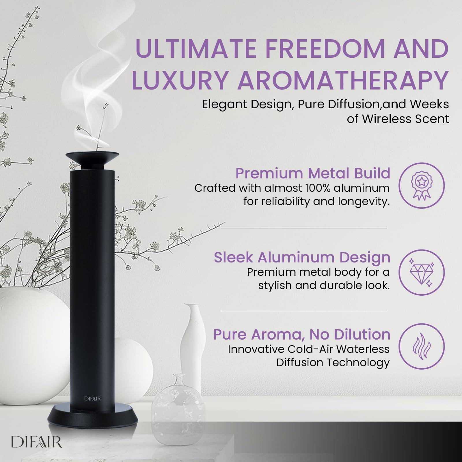 DIFAIR DIFAIR Rechargeable 10,000 mAh Aroma Diffuser - Hotel Collection Diffuser Oil Machine - Scent Diffuser for Home, Hotel, spa - Hotel Scent Diffuser - Perfect for Home Luxury scents