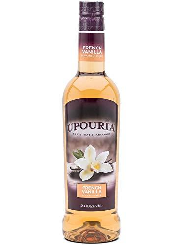 Sunny Sky Upouria French Vanilla & Caramel Coffee Syrup Flavoring, 2 of each Flavor, 100% Vegan, Gluten-Free, Kosher, 750 mL Bottles (Pack of 4) with 2 Coffee Syrup Pumps