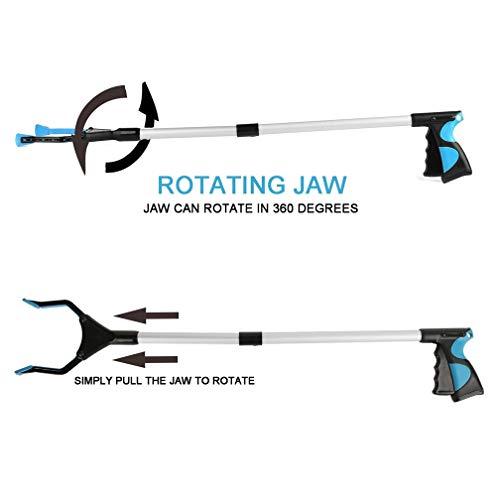 XEMZ Grabber Reacher Tool, 33" Foldable Extender Gripper Tool Claw Garbage Picker, Elderly Disabled Handicap Arm Extension Reaching Assist Tool, Ergonomic Heavy Duty Handle Trash Reacher Pick up Tool (2)