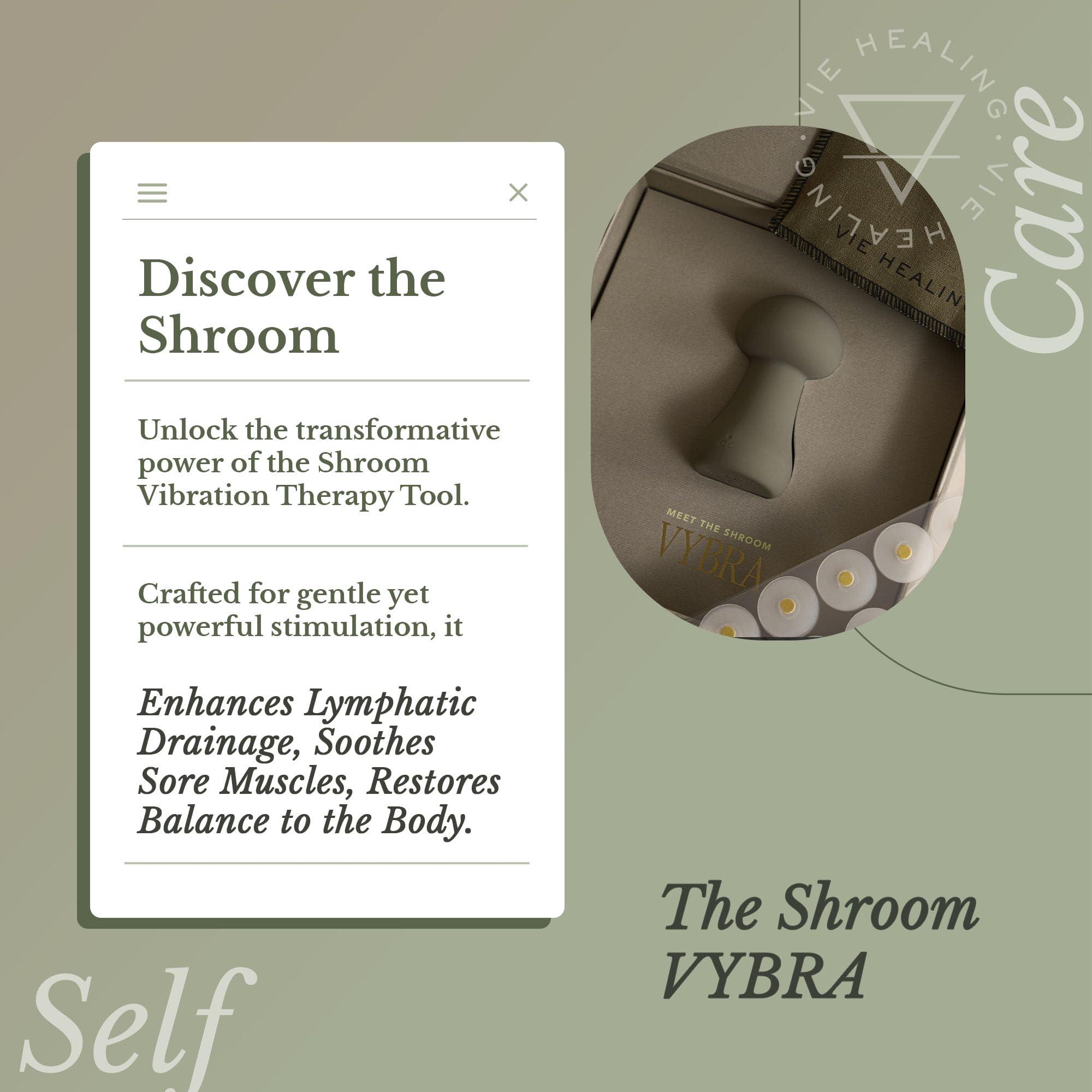 Vie Healing Vie Healing Vibration Therapy Tool - Waterproof Mushroom Massager - Electric Massager for Body - Magnetic Resonance Stimulation Silicone Massager - Electric Therapy Tool (Green, Therapy Tool)