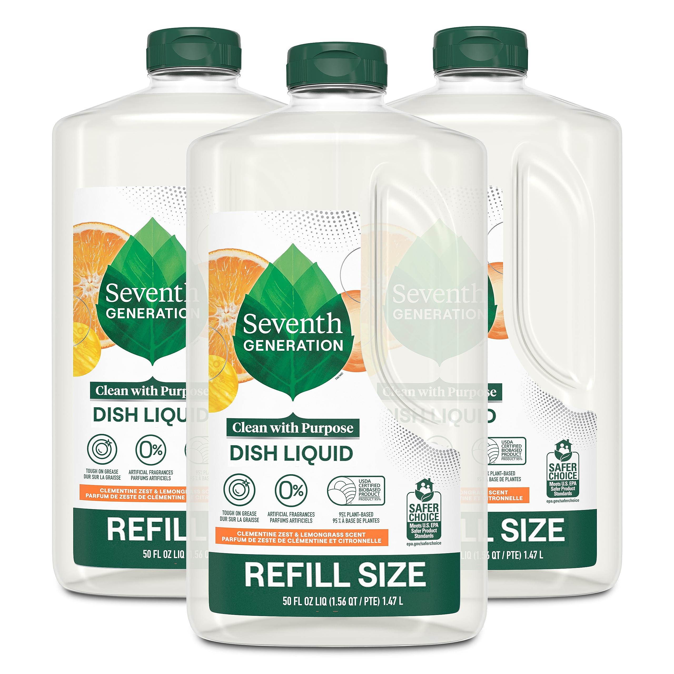 Seventh Generation Seventh Generation Hand Dish Wash Refill, Lemongrass & Clementine, 3pk 50z