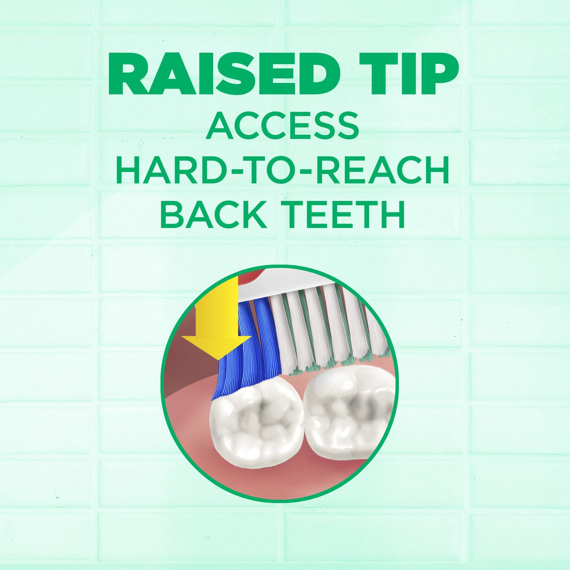 GUM GUM Super Tip Toothbrush, Soft Bristle Toothbrush for Adults with Tongue Cleaner, Compact Head, 1ct (Pack of 12)